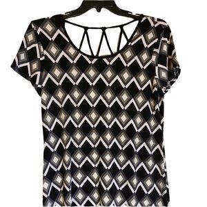 Vintage Suzie Diamond Large Black and Gray Dress